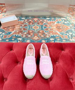 Miumiu 2024 New Casual Shoes Fisherman ShoesGrass Woven Shoes With Grass Woven Insole * Made Of vuhc2tht