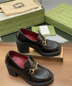 2024 Autumn/Winter Latest GUCCI High Heels Little Bee Bottom Thick Heels Horseclip Thick Bottom 7vqeqgd6