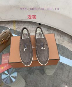Loro Piana Lambhair Loafers Italy's Top Cashmere Retro Elegant Low-key Luxury Fashion Practical j0f0oitb
