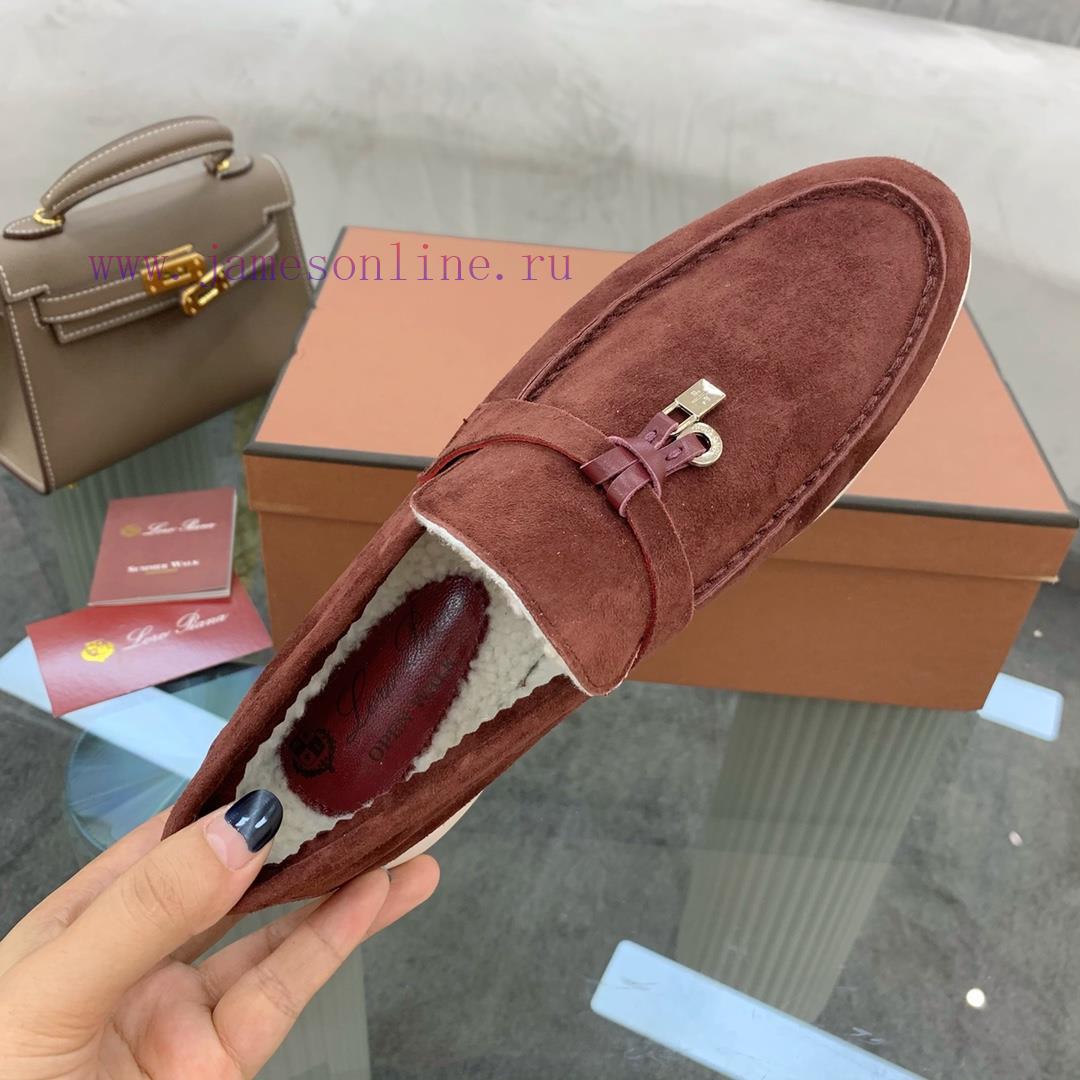 Loro Piana Lambhair Loafers Italy's Top Cashmere Retro Elegant Low-key Luxury Fashion Practical wg7oqgxt - Image 10