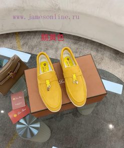 Loro Piana Lambhair Loafers Italy's Top Cashmere Retro Elegant Low-key Luxury Fashion Practical 5dtbjhjy