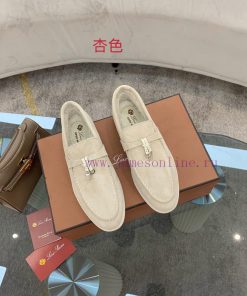 Loro Piana Lambhair Loafers Italy's Top Cashmere Retro Elegant Low-key Luxury Fashion Practical esgloe81