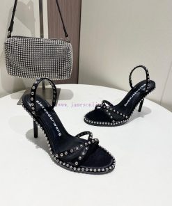 Alexander Wang Spring/Summer King High Quality High Heel Sandals Original Logo With White Lette dq4r96s4