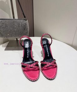 Alexander Wang Spring/Summer King High Quality High Heel Sandals Original Logo With White Lette t26zuevk