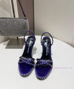 Alexander Wang Spring/Summer King High Quality High Heel Sandals Original Logo With White Lette bg2znkv0