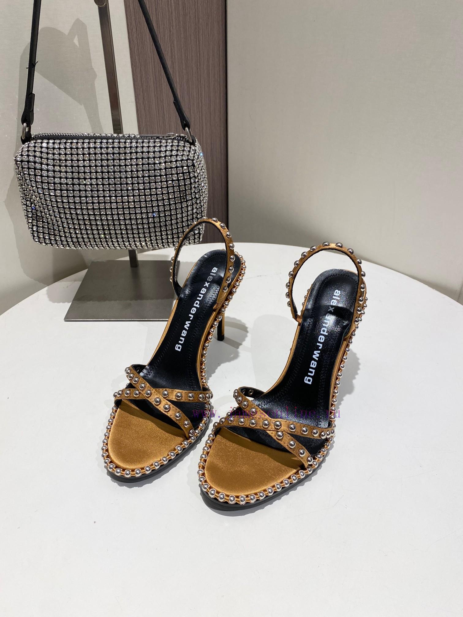Alexander Wang Spring/Summer King High Quality High Heel Sandals Original Logo With White Lette rcqxzdzv - Image 2
