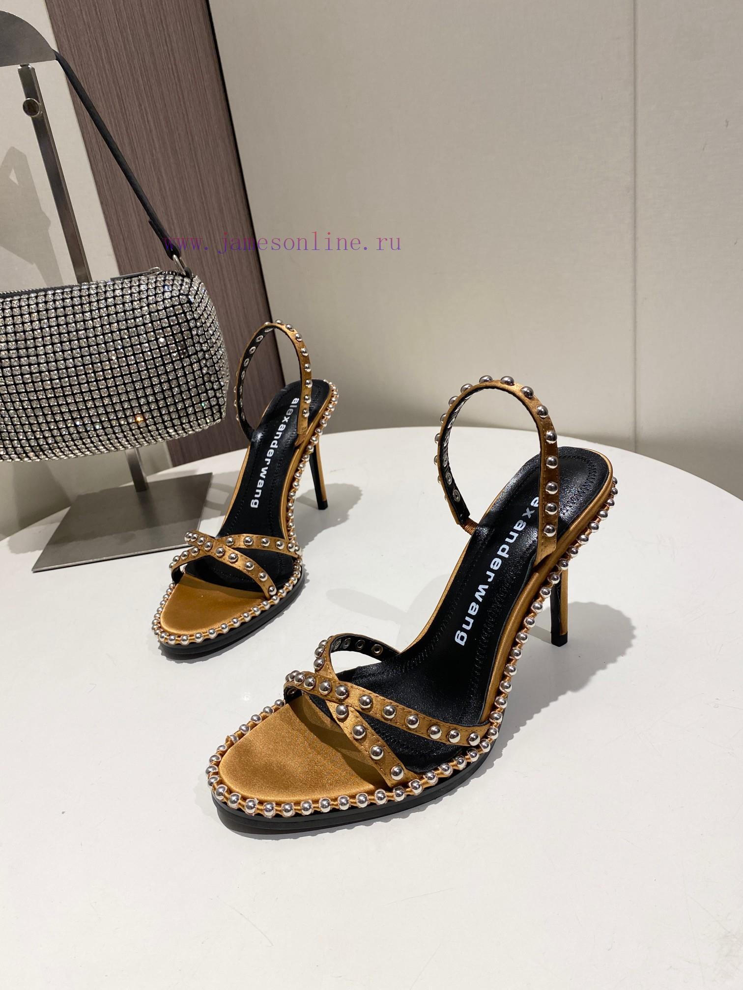 Alexander Wang Spring/Summer King High Quality High Heel Sandals Original Logo With White Lette rcqxzdzv - Image 4