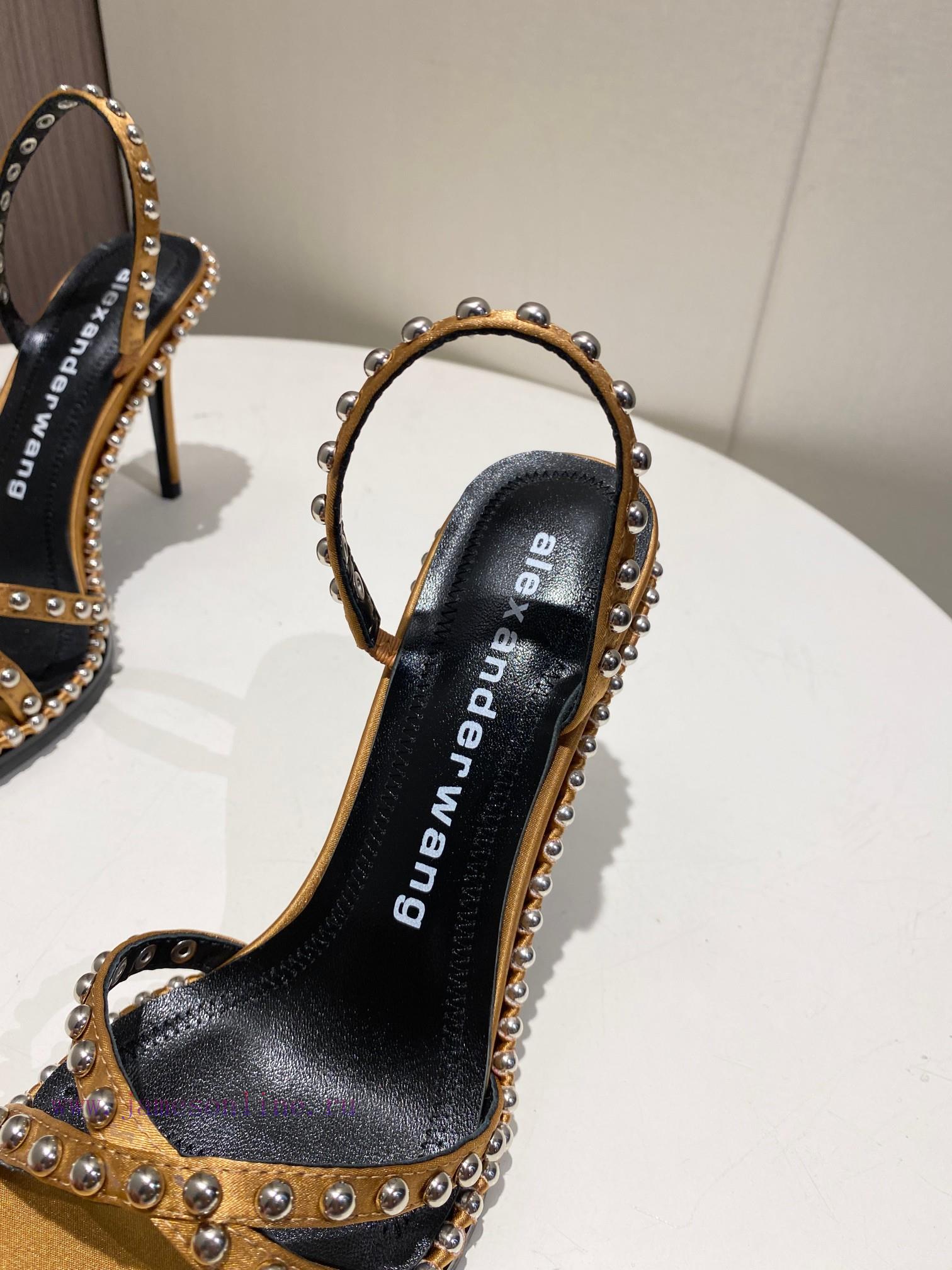Alexander Wang Spring/Summer King High Quality High Heel Sandals Original Logo With White Lette rcqxzdzv - Image 8