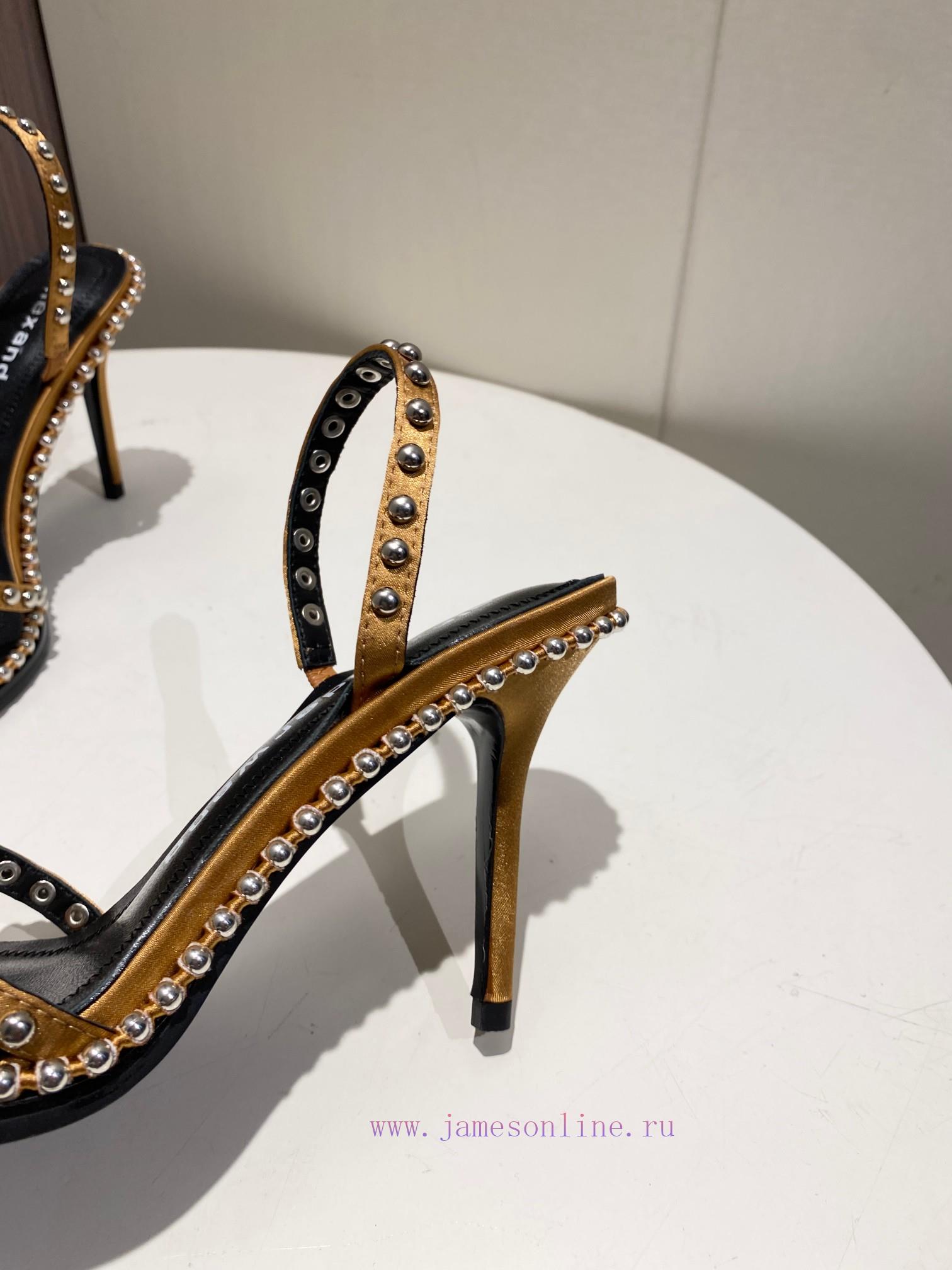 Alexander Wang Spring/Summer King High Quality High Heel Sandals Original Logo With White Lette rcqxzdzv - Image 9