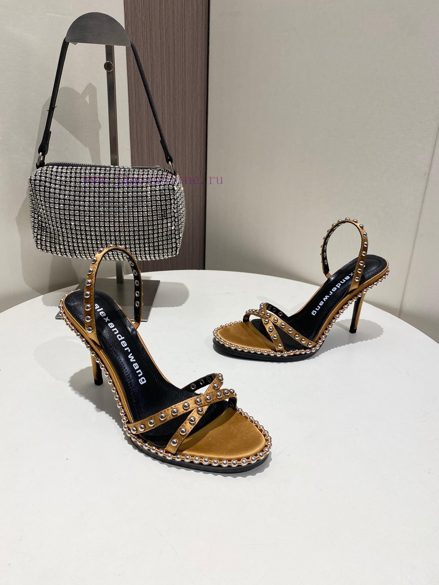 Alexander Wang Spring/Summer King High Quality High Heel Sandals Original Logo With White Lette rcqxzdzv - Image 10