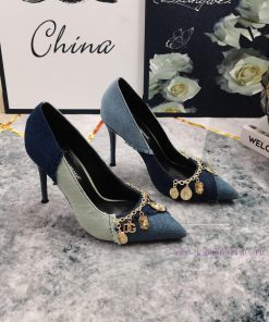 DG Top2024 Official Website Synchronizes New Chain Decorated Denim High HeelsPerfect Attention 8pcyygxp