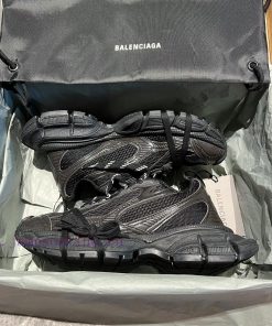 Top Balenciaga 3xl Mesh Distressed Lace Up Low Top Dad Shoes In Black. The Exterior Design Of T pxx95vlo
