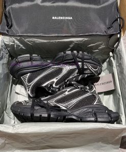 Top Balenciaga 3xl Mesh Distressed Lace Up Low Top Dad Shoes In Black And White. The Exterior D opcp3cnv