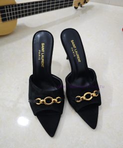 Saint Laurent Fine Heeled YSL Sandals In Early Spring 2025 Synchronized YSL Decoration Classic 3grqpk4y