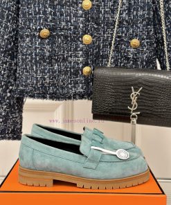 Top VersionHermes Classic H-Button LoafersSuper Versatile Shoe Design With A Delicate And Well jj582s8c