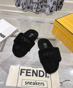 Two ⃣ 0 ⃣ Two ⃣ Four ⃣ New Fendi FENDI Flat Wool Slippers For Autumn And Winter Featuring Real qq9rrhtq