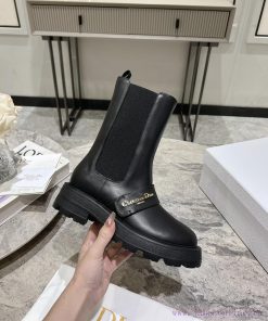 Dior 2024 Autumn/Winter New D-Town Collection Punk Style Coarse Heels Women's Boots Star Same C fqtuahul