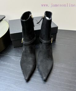 Saint Lauren YSL Saint LaurentSide Zipper Short Boot VersionThe Latest Autumn And Winter 2024 V cnox3p07