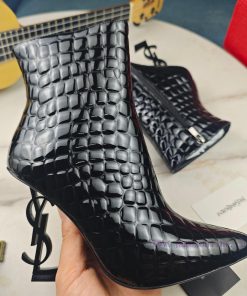 The New Saint Laurent YSL Logo Letter High-heeled Boots For The 2024 Autumn And Winter Paris Fa wlxk00n7