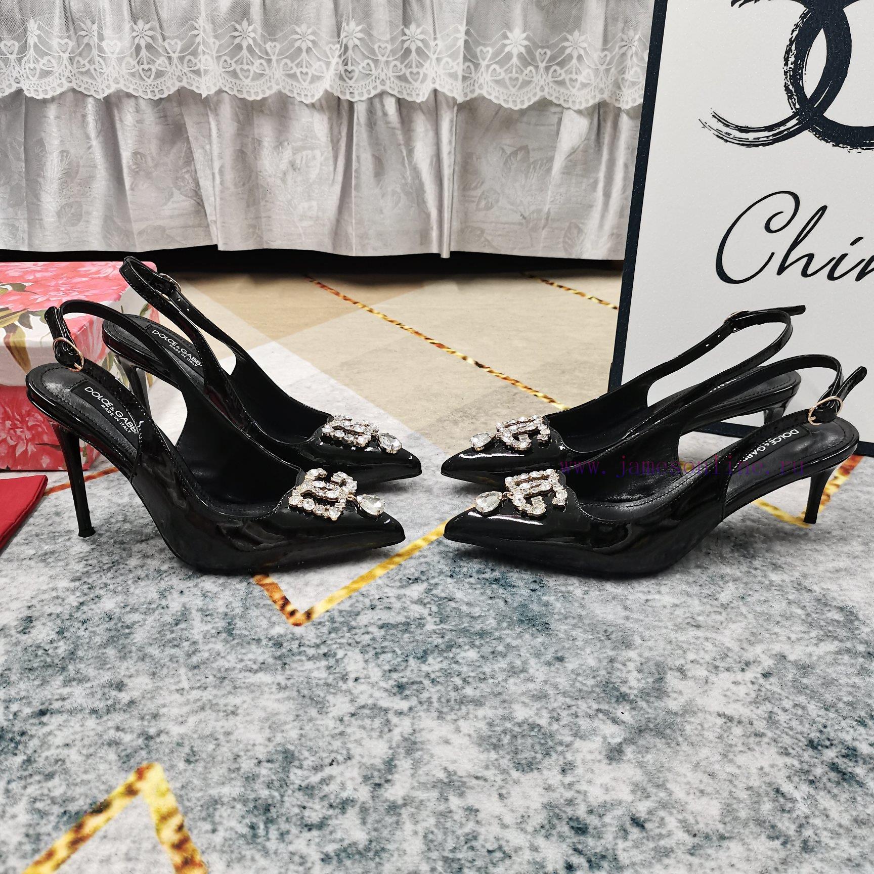 New Top DG2024 New DG Rhinestone Buckle Toe Back Empty SandalsSexy High Heels 10.5cm And Comfor r8sitwfg