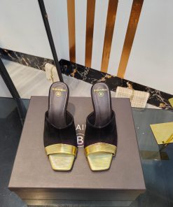 Bal * Bin 2025 New Square Toe High-heeled Slippers Imported From Yangjing With Unbeatable And B xswvfzui