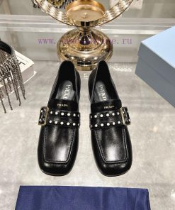 Prada 25ss Early Spring New Classic Square Heel Mary Jane Single ShoeA Retro And Dark Style Mar msh9rjgx