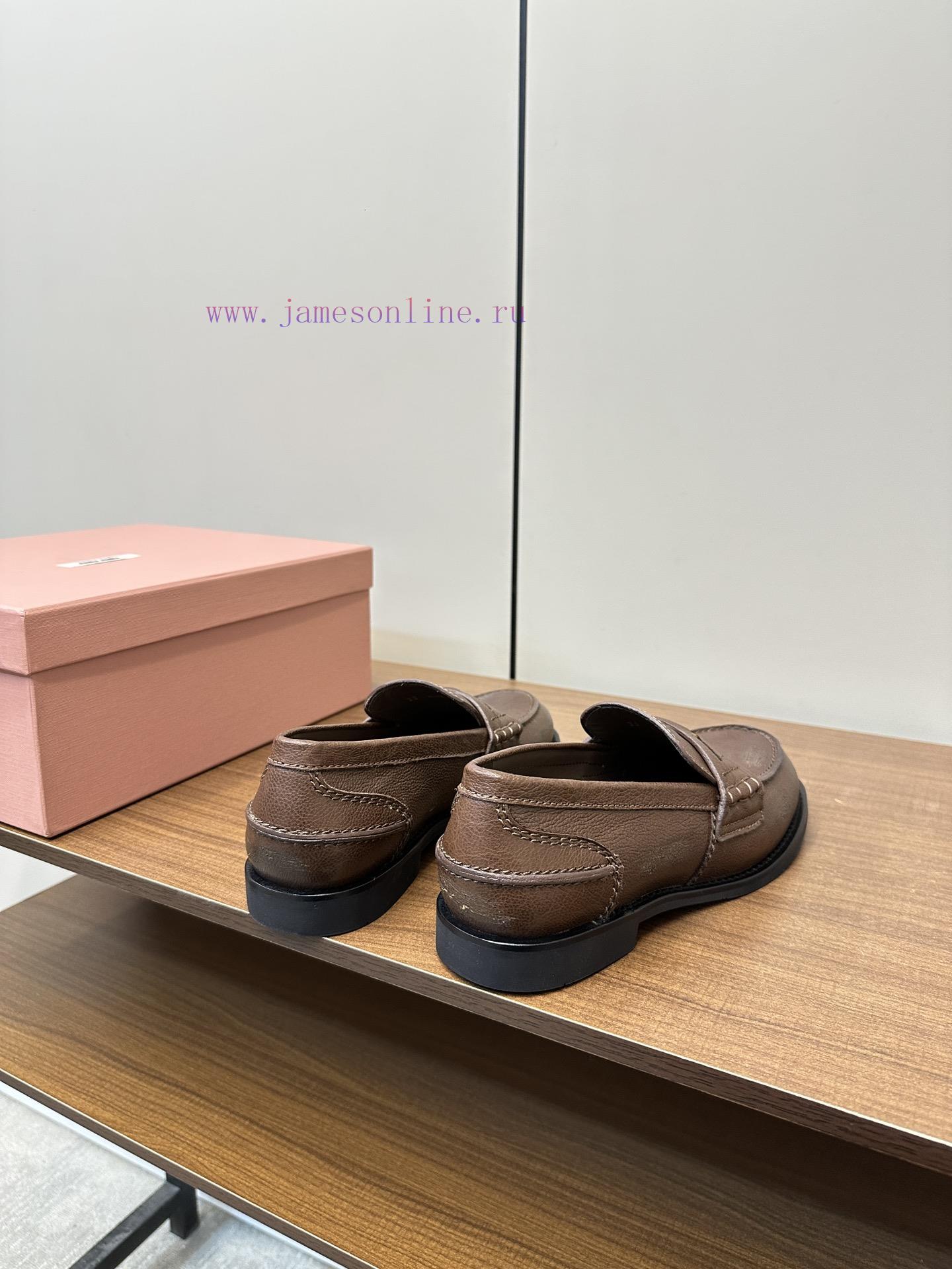 MiuMiu Miu Miu 2025 Early Spring New Gold Coin Buckle LoafersMiu Miu This Is A Small Leather Sh 3sdgnu11 - Image 6