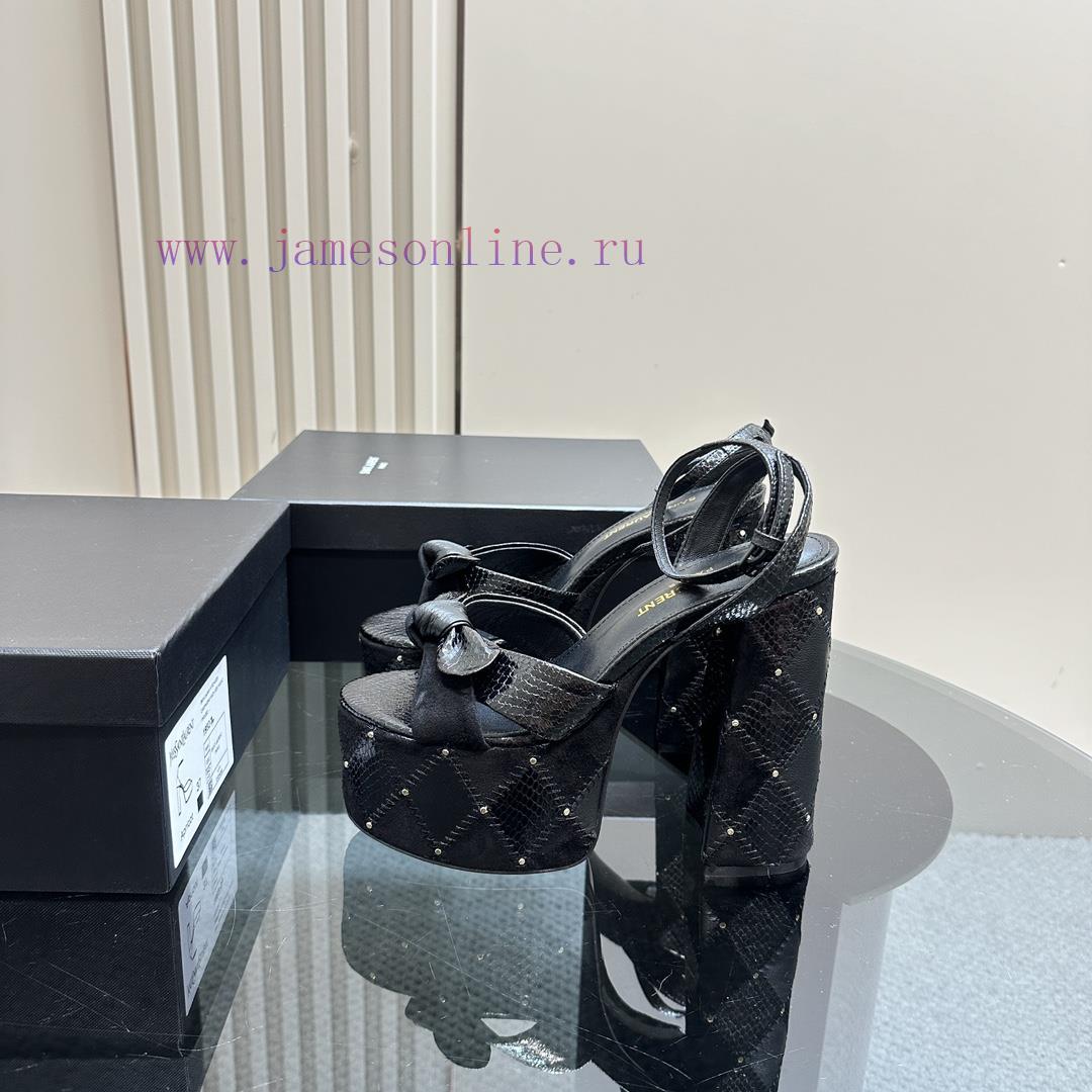 Saint Laurent YSL's Flagship Waterproof Platform Hate High Strap Sandals Are High-end Customize 8y5f03n4 - Image 2