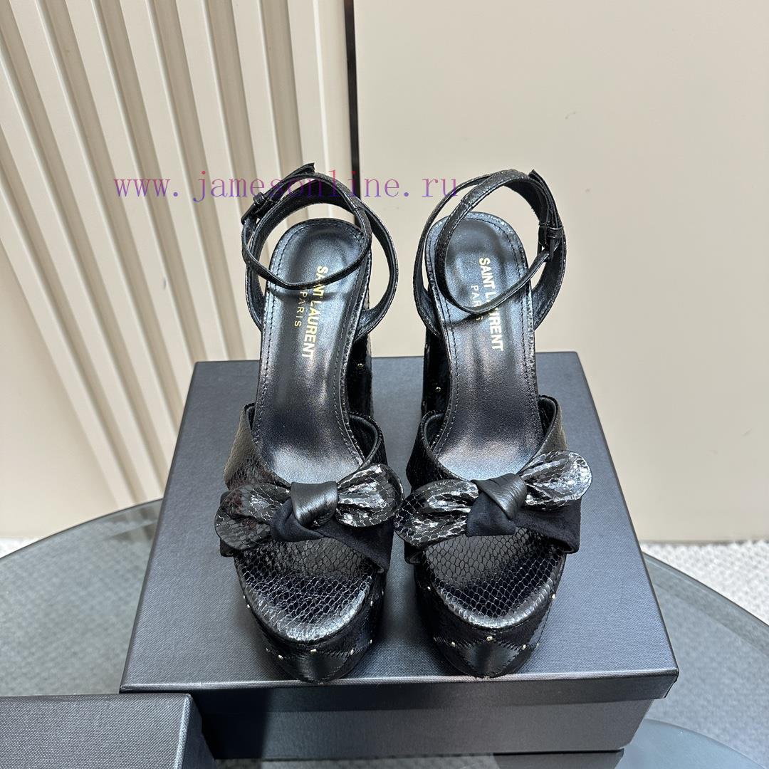 Saint Laurent YSL's Flagship Waterproof Platform Hate High Strap Sandals Are High-end Customize 8y5f03n4 - Image 3