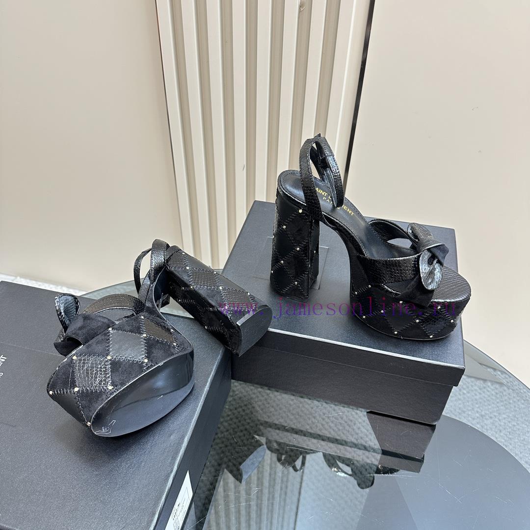 Saint Laurent YSL's Flagship Waterproof Platform Hate High Strap Sandals Are High-end Customize 8y5f03n4 - Image 7