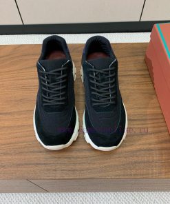 Loro Piana Men's Casual Sports Shoes Are Simple And Stylish With A Cow Suede Patchwork Sheepski tnzagwnw