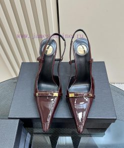 SAIN * LAURENT2025 New Spring/Summer Collection With Square Buckle High Heels Sandals Pointed H dwyttzqe