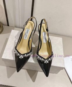 JIMMY CHOO 2025 Summer Hot Item Pointed Rhinestone High Heels SandalsSuitable For Any Occasion ckd7zka7