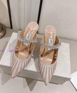 JIMMY CHOO 2025 Hot Item Pointed Rhinestone High Heels SandalsWang Yibo's Family Is HereMotorcy pqodhnxb