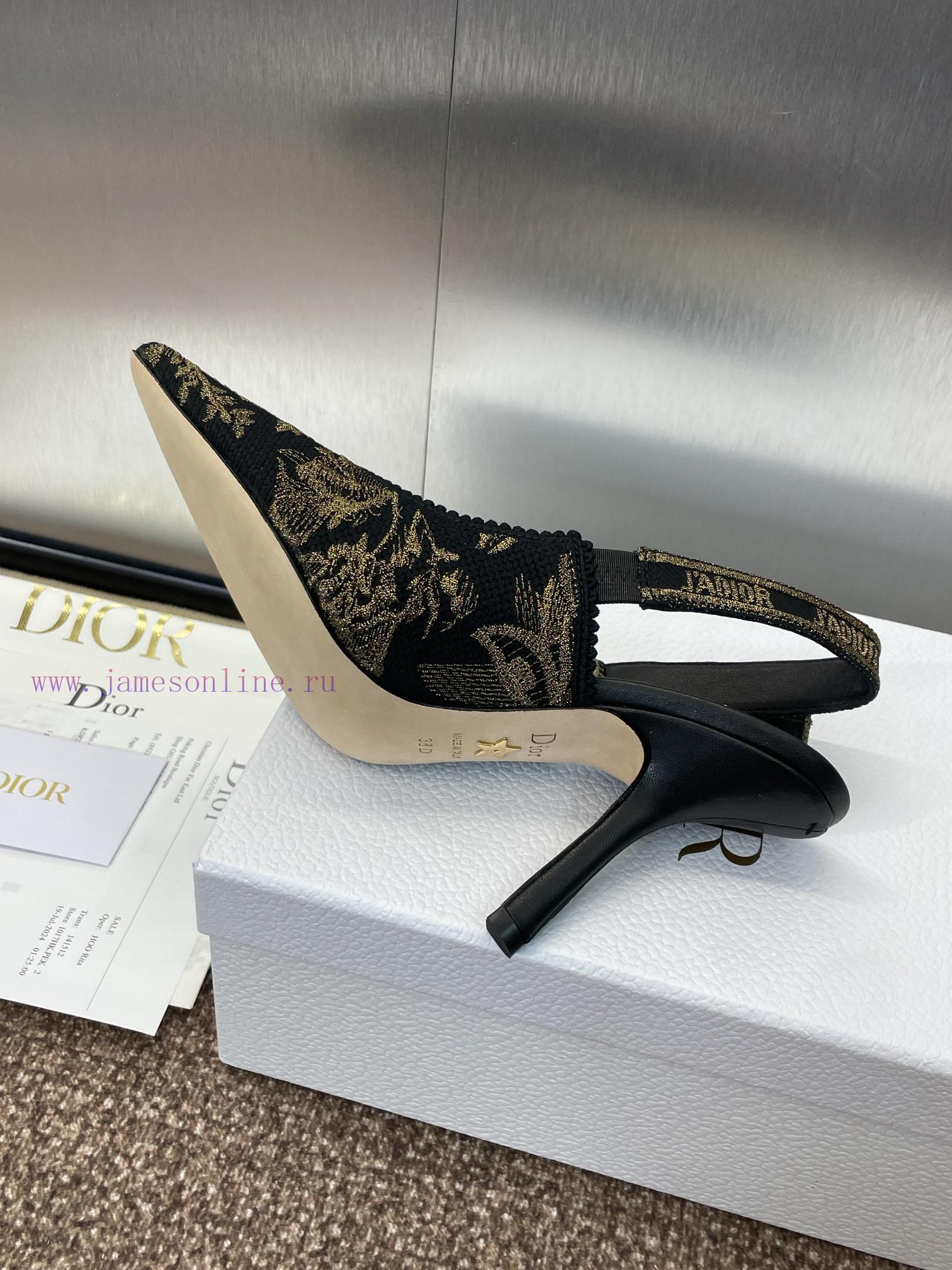 J'ADIOR Woven Back Empty Sandals Dior 2025 Spring/Summer Latest Colors Macrame Jacquard Embroid 3t6dssiq - Image 10