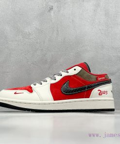 Air Jordan 1 Retro Low X Supreme Year Of The Snake Limited Edition Rice Red Hook Starry Sky ️ O xz1l0lc4