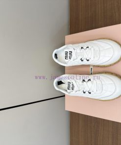 Miu Miu 25ss Spring/Summer New Fashion Miu Miu De Xun Casual ShoesThe Details Of The Runway Cra r1fvh6ff