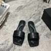Top TierAlexander Wang's 25 Spring/Summer Women's New Logo Flat Slippers Denim Style Original M d5gccfx1