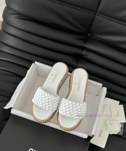 Chanel 25P New Woven Slippers And Sandals SeriesNewly Woven FabricKnitted Shoe Upper With Origi c977irum
