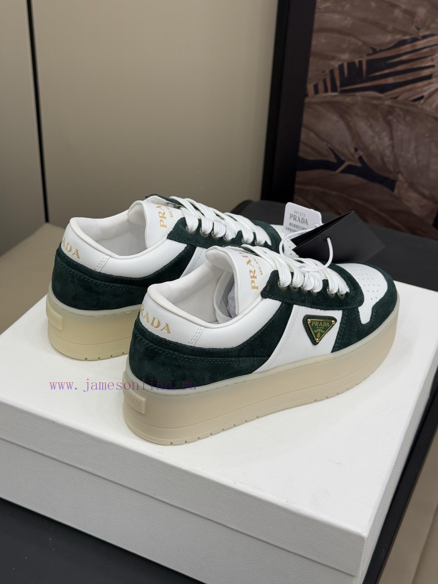Prad…a Ss25 New Arrival~P Home 25 Spring/Summer Thick Soled White Shoes New ProductThe Combinat 8dq6pzrq - Image 4