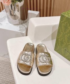 GUCCI25 Early Spring Vacation Series The Most Beautiful Rhinestone Electric Show Slippersmateri 7qz1qhf9