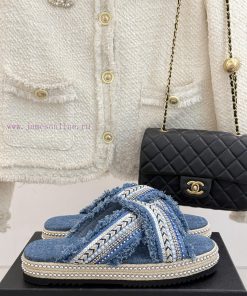 Chanel | Chanel 25P Spring/Summer New ProductsHemp Rope Cross Lazy SlippersLazy People Must Wea 56272rhr