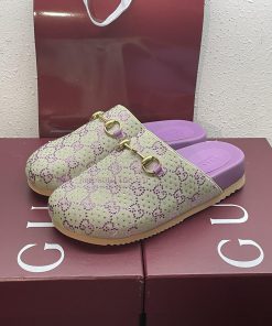 2025 Welfare New Product Thick Bottom GuCci Horseneck Buckle G G Crystal Color Diamond Boken Sl 0st4lyiw