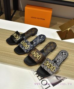 LV Sandals Have Been Shipped With Rose/rose Official Website And Updated With LV Special Old Fl kk2go6jr