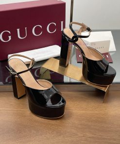 Gucci/Gucci 2025 Spring/Summer New High Heels Waterproof Platform Sandals Fish Mouth Shoes Thic 6fuoadlv