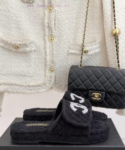 Chanel | Chanel 25P Spring/Summer New ProductsDiamond Big Double C Velcro Towel Holiday Slipper 6m5e8so4