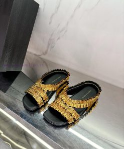 Dries Van Note * 2025 Spring/Summer New Metallic Fold Fairy 🧚 ️ Shoes Full Of Luxury. This Desi c2yrcn9d