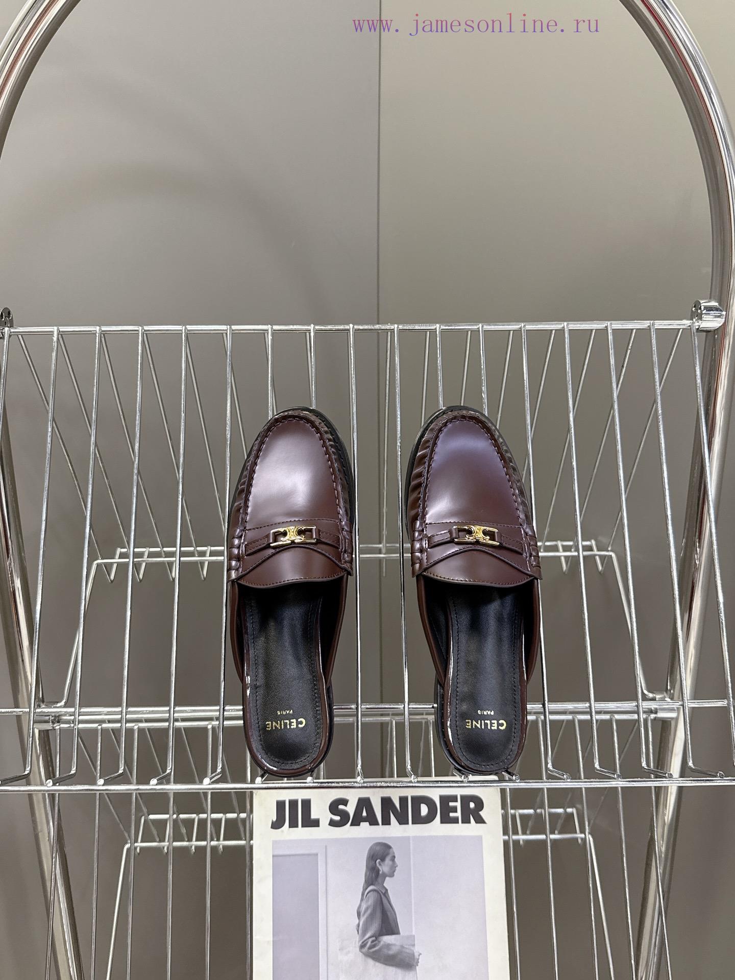 CELINE Sillin Lefu Shoes Caesar Door Buckle Series Casual Small Leather Shoes Are Super Super I i33m1lli - Image 7
