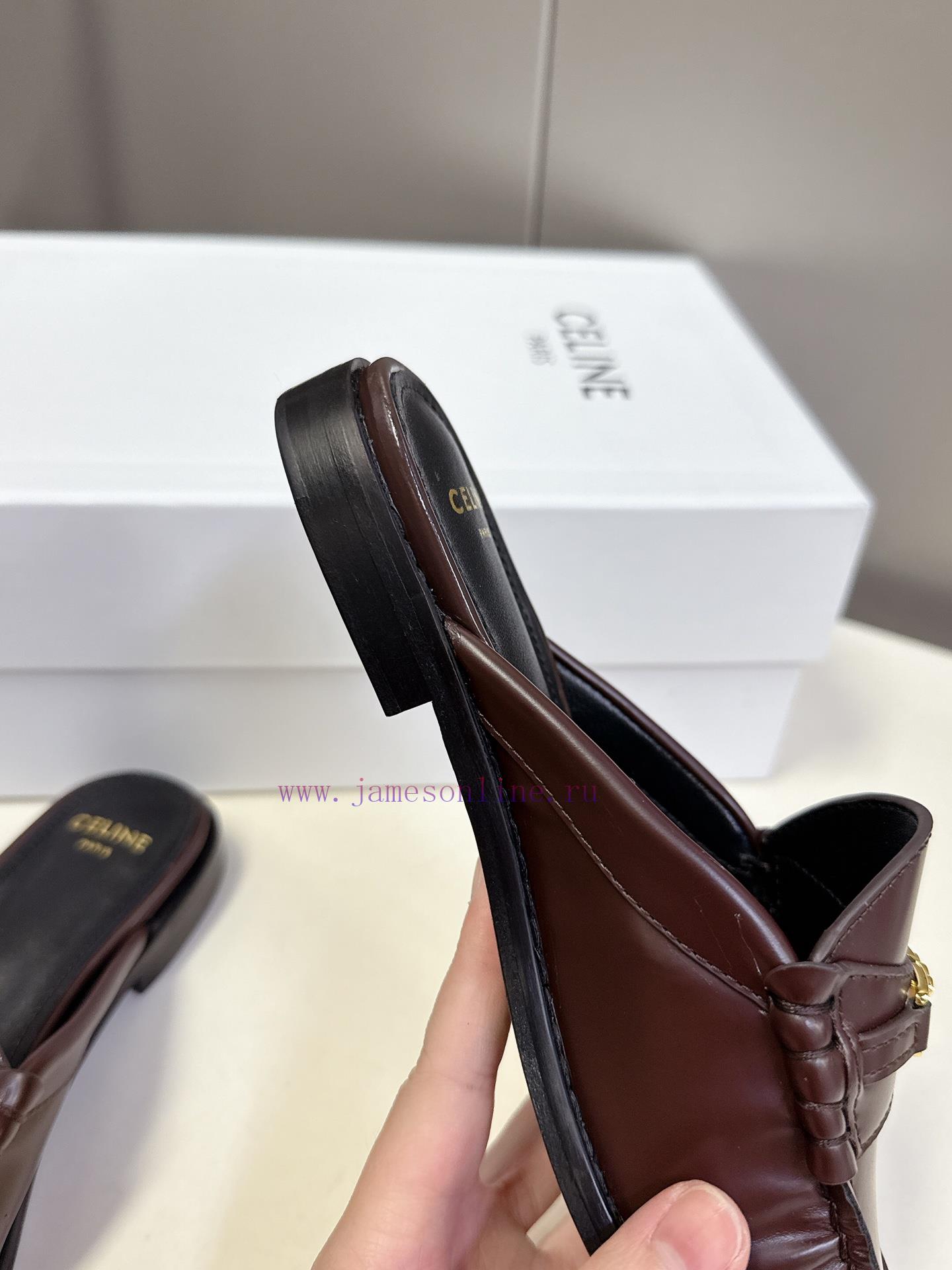 CELINE Sillin Lefu Shoes Caesar Door Buckle Series Casual Small Leather Shoes Are Super Super I i33m1lli - Image 9