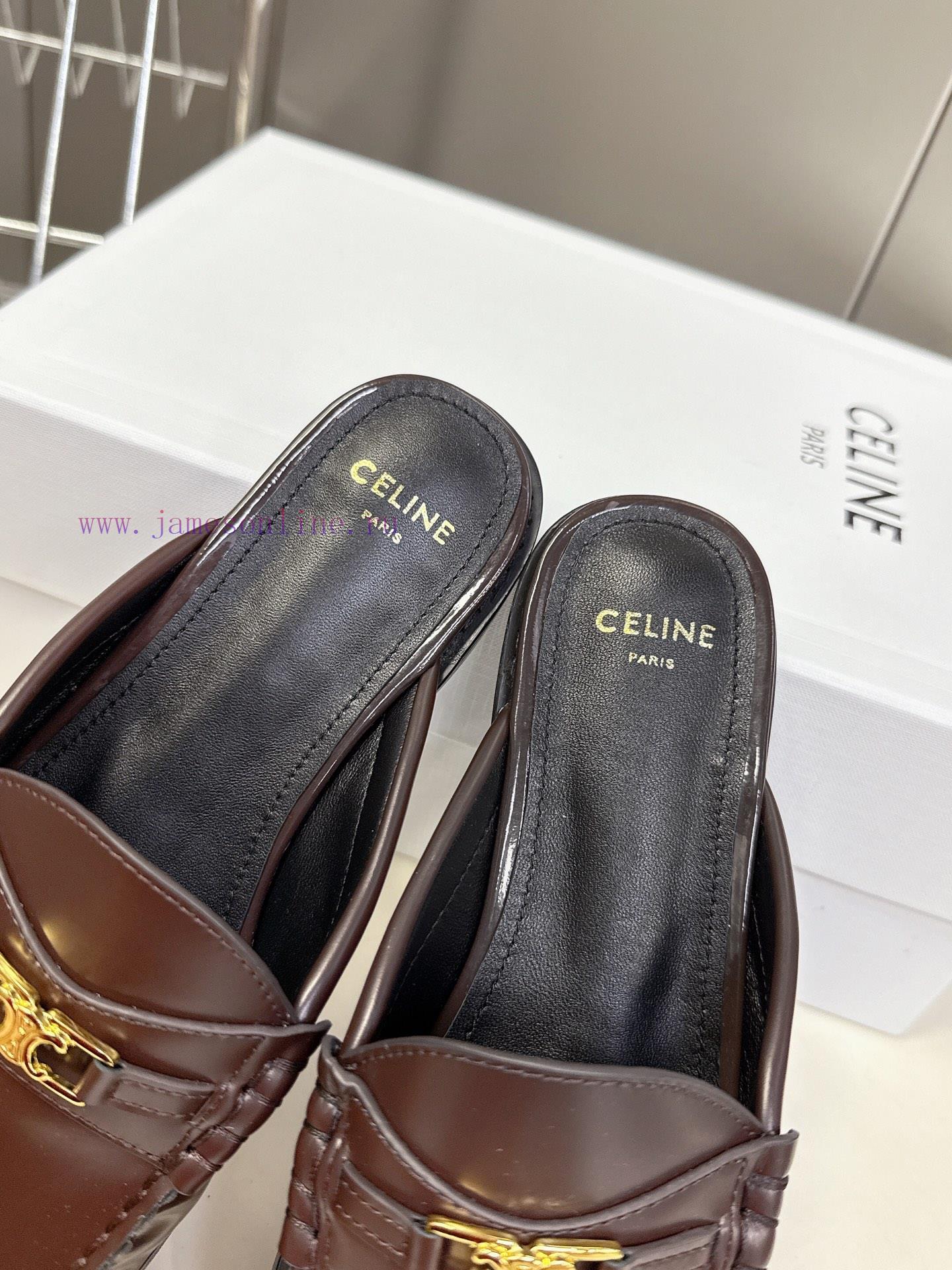 CELINE Sillin Lefu Shoes Caesar Door Buckle Series Casual Small Leather Shoes Are Super Super I i33m1lli - Image 10